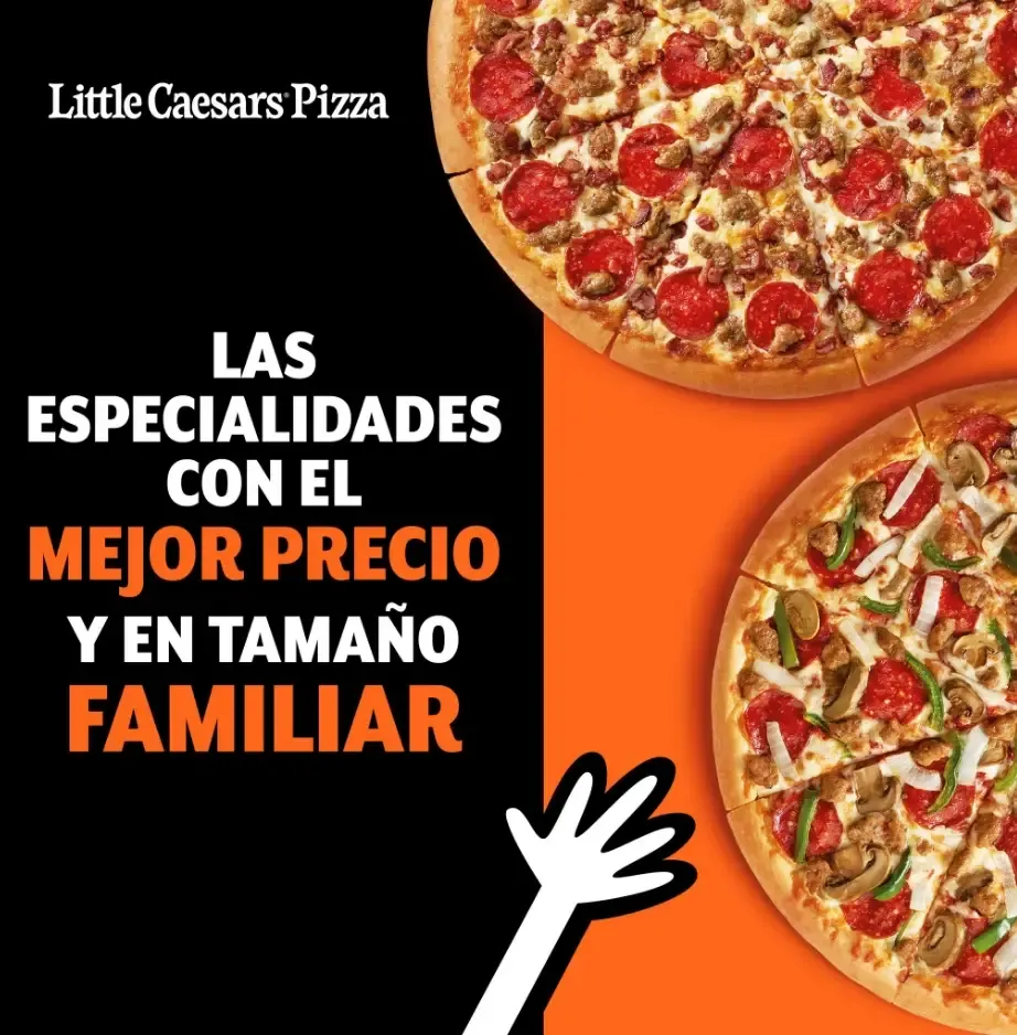 Pizzas preparadas en Little Caesars